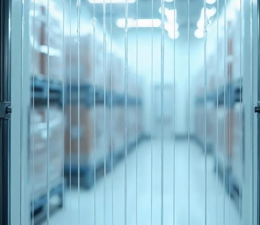 Kurtyna paskowa do mroźni — jak dobrać materiał, grubość i zakładkę pasów